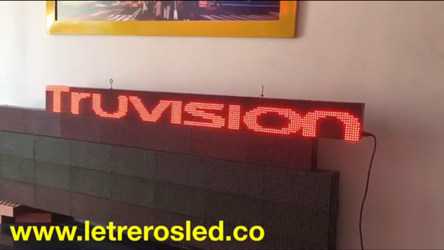 Aviso LED. 192x16cm. USB. Soporta Interperie