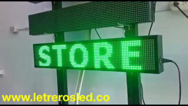 Aviso Programable USB. 100X20cm Tri-Color Rojo-verde-amarillo.
